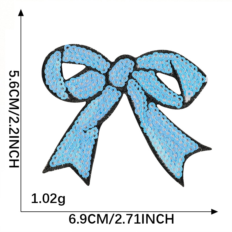 Embroidery beads personalized bow embroidery sticker jacket bag decoration DIY patch patch accessories cloth sticker