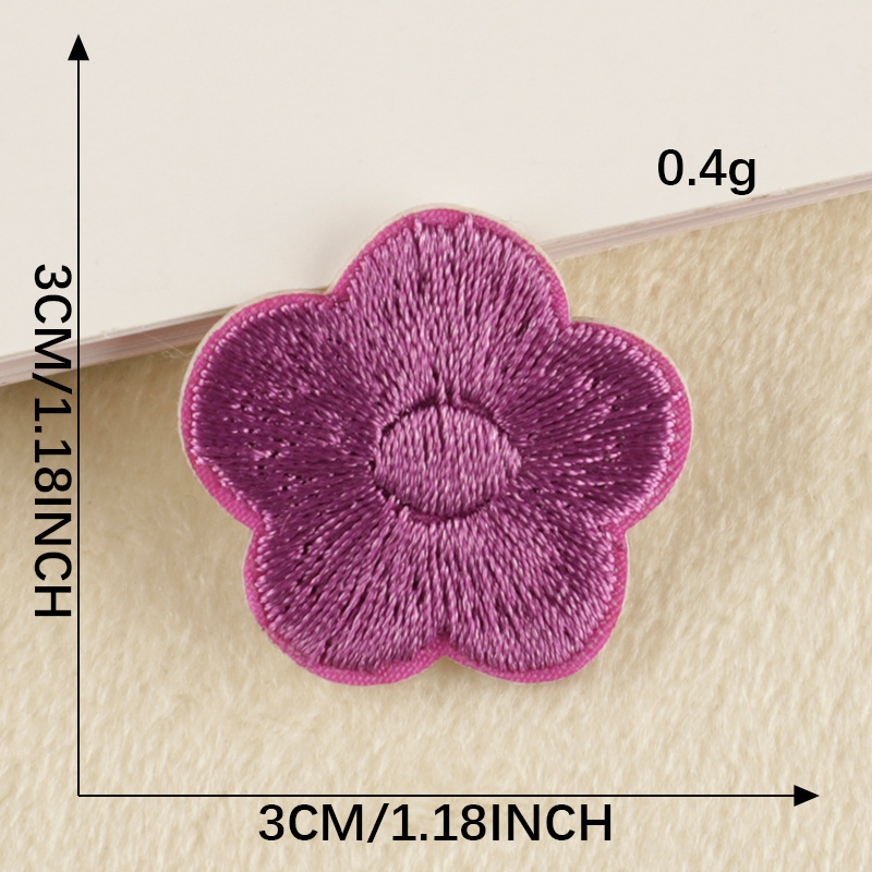 Iron on patches plum blossom cloth label hand account DIY self-adhesive clothing accessories down jacket patch sticker embroidery cloth sticker