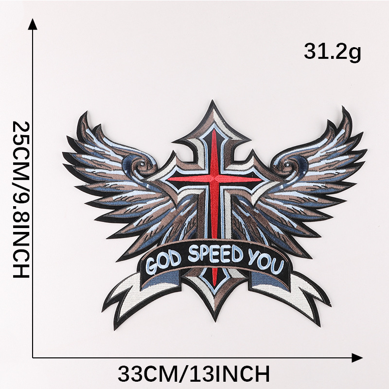 AmazonIron on patches Locomotive Clothing Accessories Eagle Letter Large Patch Embroidery Cloth Sticker