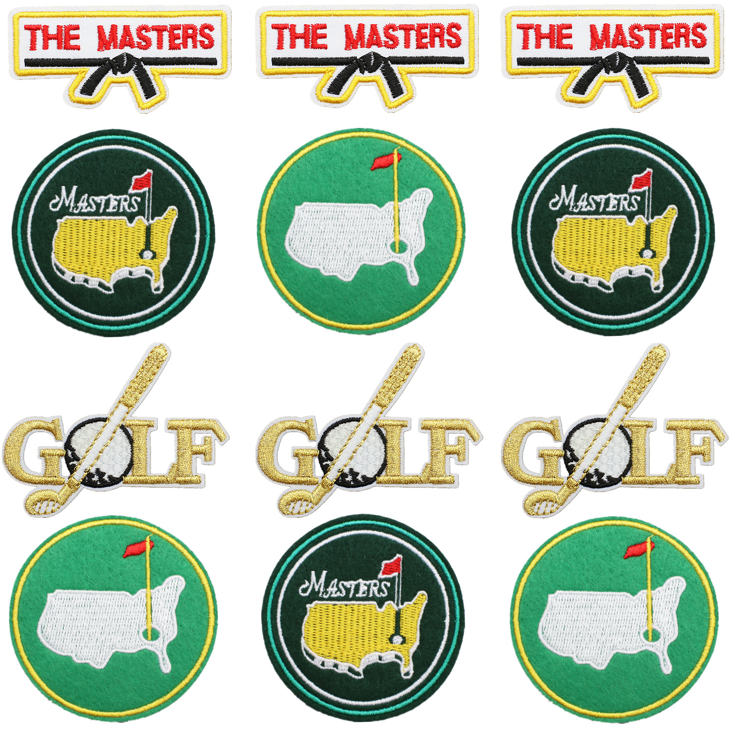 Golf Iron on Patches cloth sticker club member bag clothes decoration patch sticker round label hot ironing