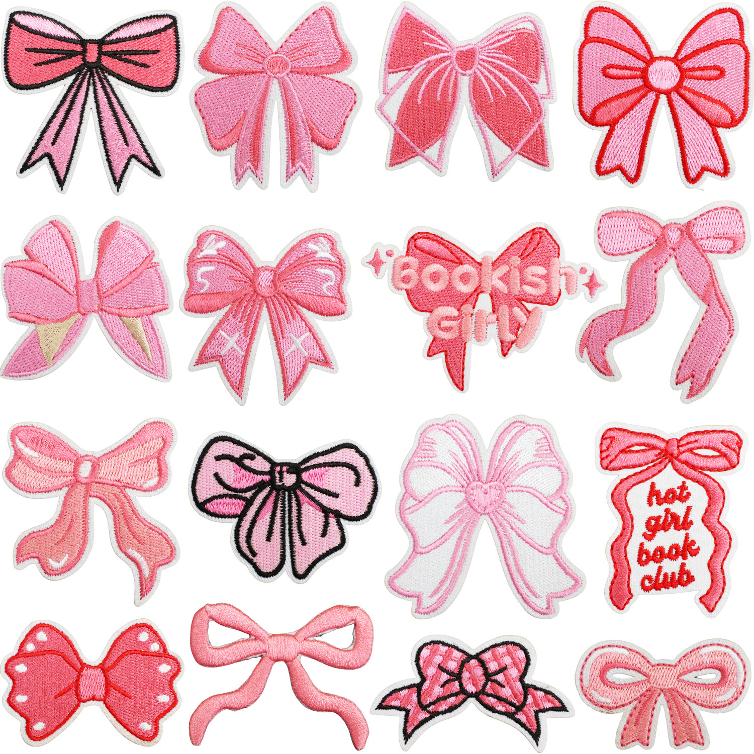 hairpin handmade decoration Iron on Patches cloth sticker bow patch sticker bag clothes dress up bow Iron on Patches label