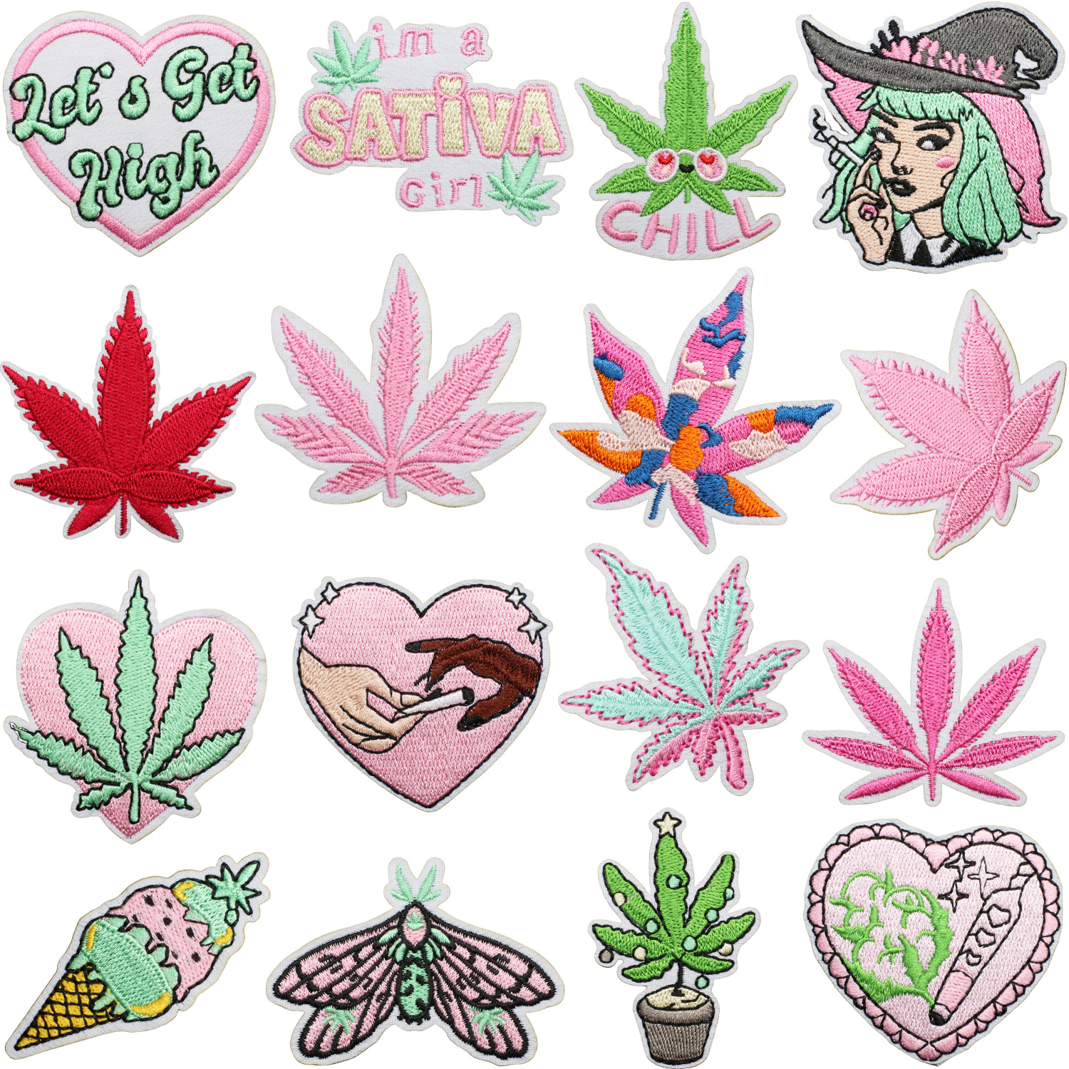 Maple Leaf Girl Iron on Patches Cloth Sticker Bag Decoration Patch Sticker Adolescent Girl Iron on Patches Zhang Zai Love Iron on Patches Label