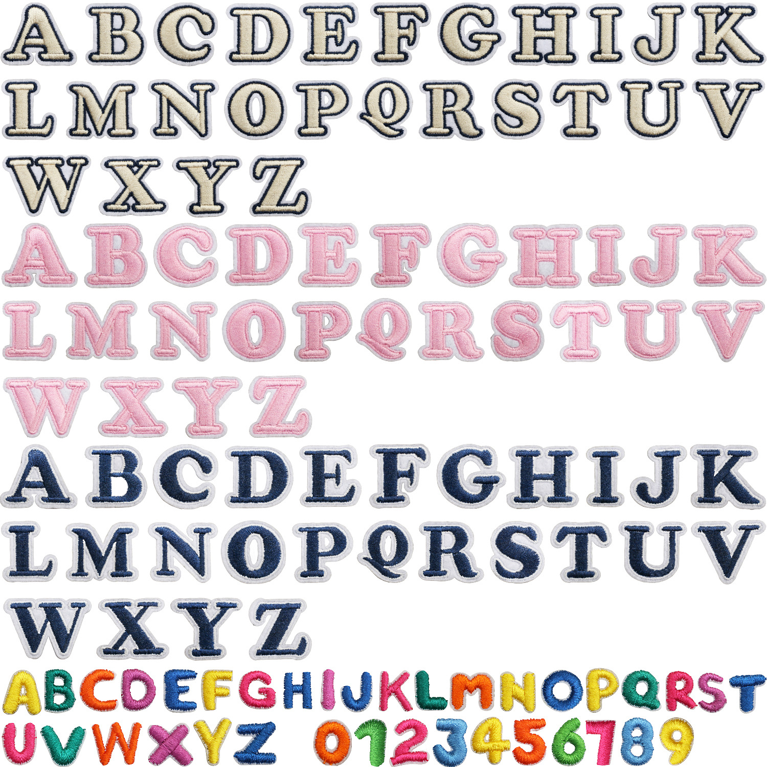 Alphabet Iron on Patches Cloth Patch Small Size Digital Patch Patch Clothes Bag Decoration Iron on Patches Alphabet Patch