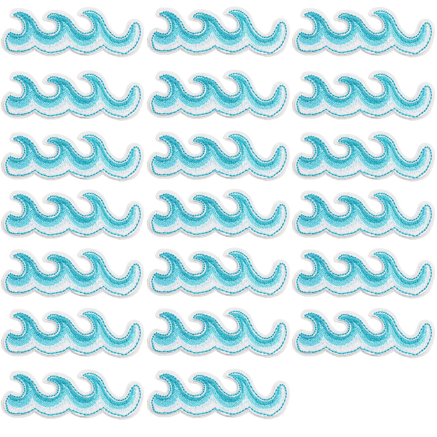 Wave Iron on Patches Cloth Sticker Clothes Decoration Waves Zhang Zai Bag Patch Sticker Big Ocean Waves