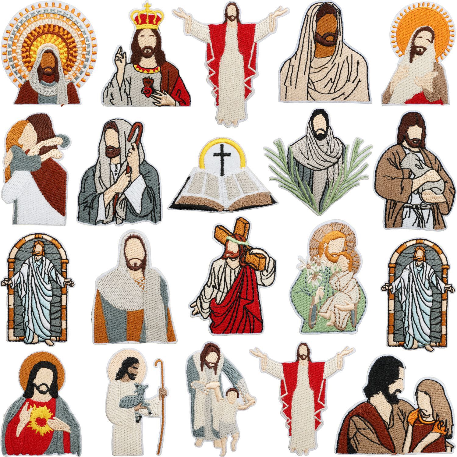 Jesus himself embroidered cloth sticker believes in positive energy patch sticker clothes decoration classic character Iron on Patches chapter boy