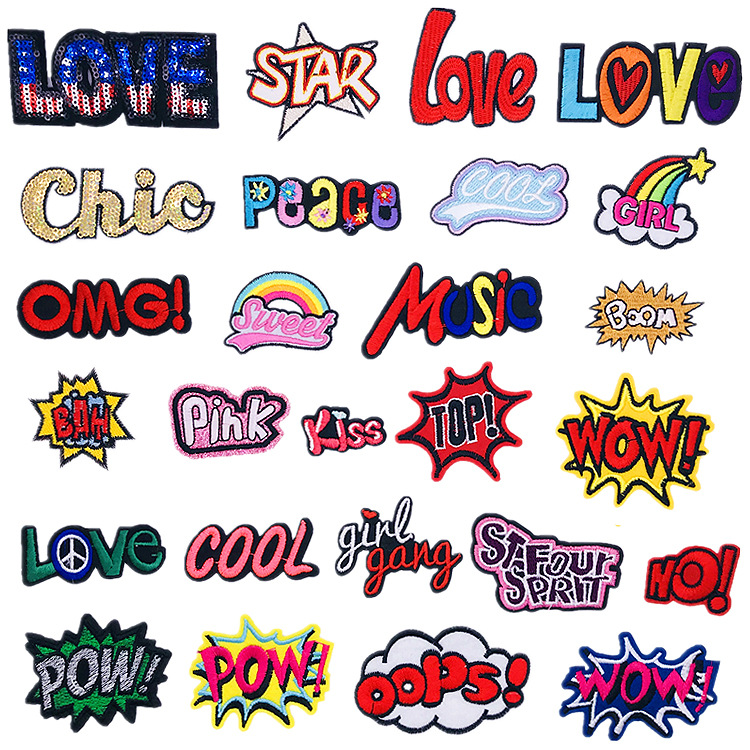 Iron on Patches cloth sticker LOVE alphabet label hat clothing patch sticker ironing