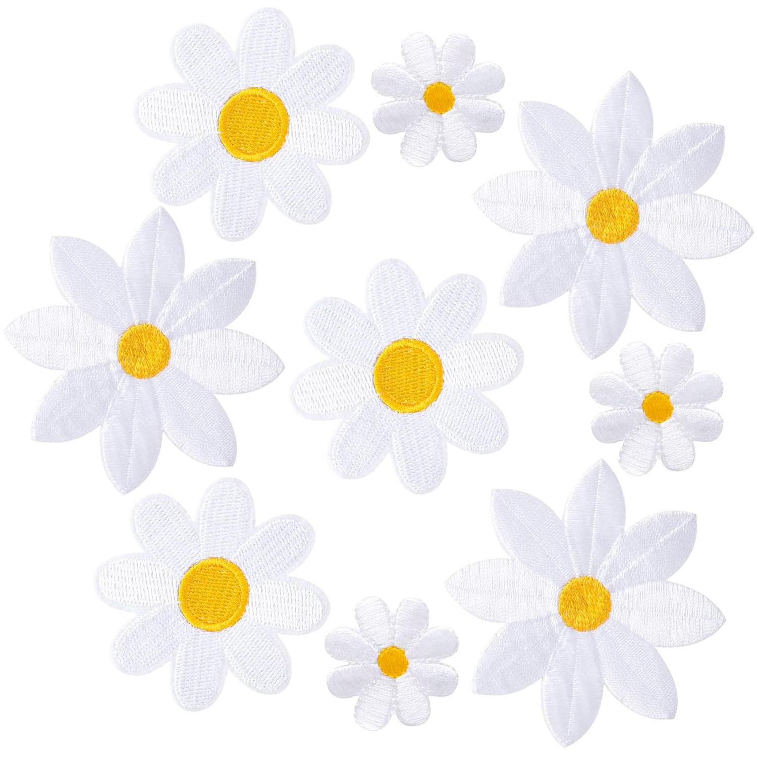 White flower Iron on Patches cloth sticker, clothes decorative patch sticker
