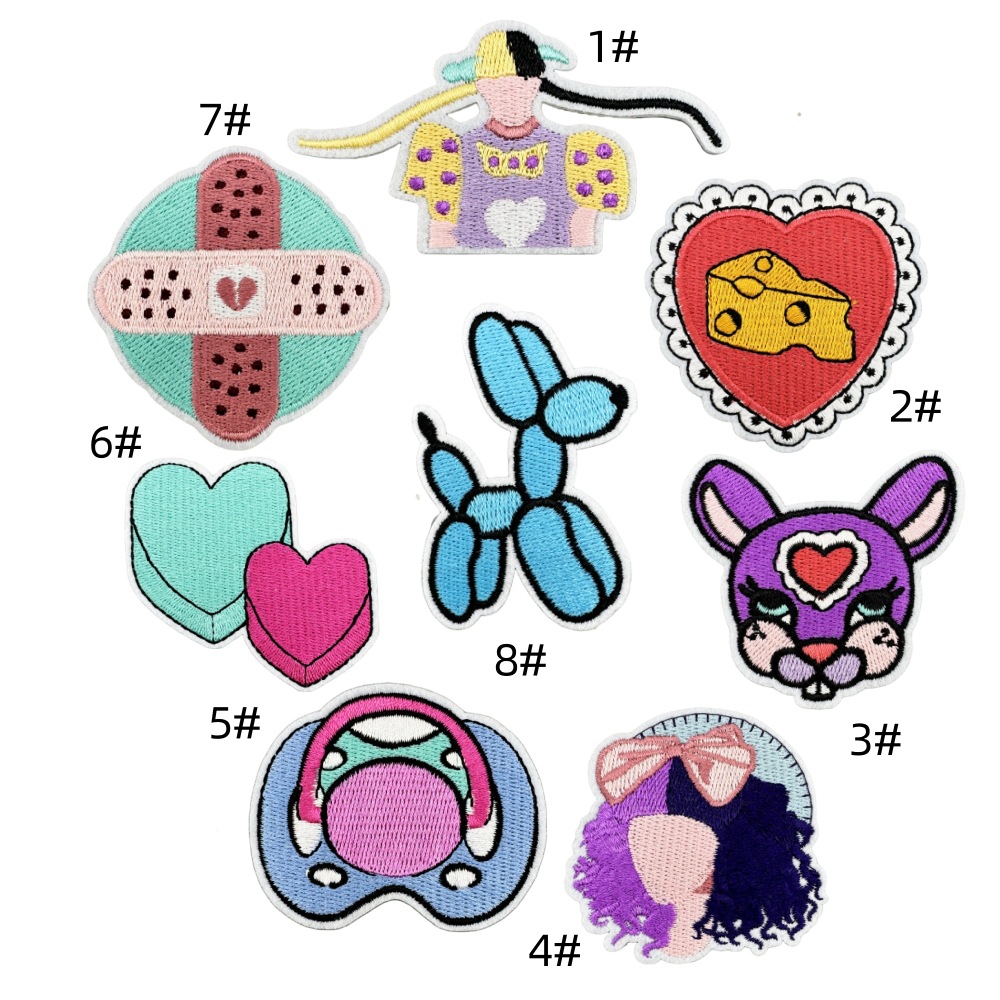 cute cartoon embroidery cloth sticker electric embroidery computer embroidery patches patches clothing accessories hot melt adhesive model in stockEmbroidered Iron on Patches for Clothes, Dress, Hat, Jeans, DIY Accessories Patches for Caps Backpacks Vest Harness -JY