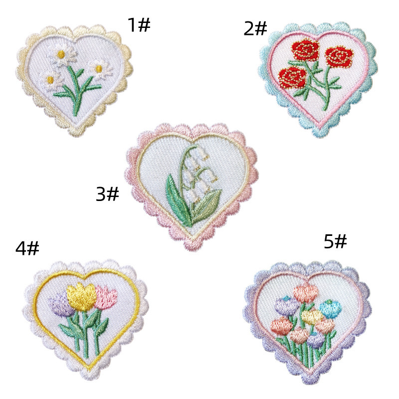 flower cloth sticker DIY bag embroidery sticker love embroidery cloth sticker clothes sticker cute self-adhesive patches stickerEmbroidered Iron on Patches for Clothes, Dress, Hat, Jeans, DIY Accessories Patches for Caps Backpacks Vest Harness -JY
