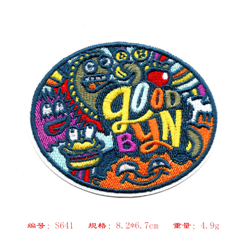 Embroidered badges alien round hat badges luggage clothing accessoriess