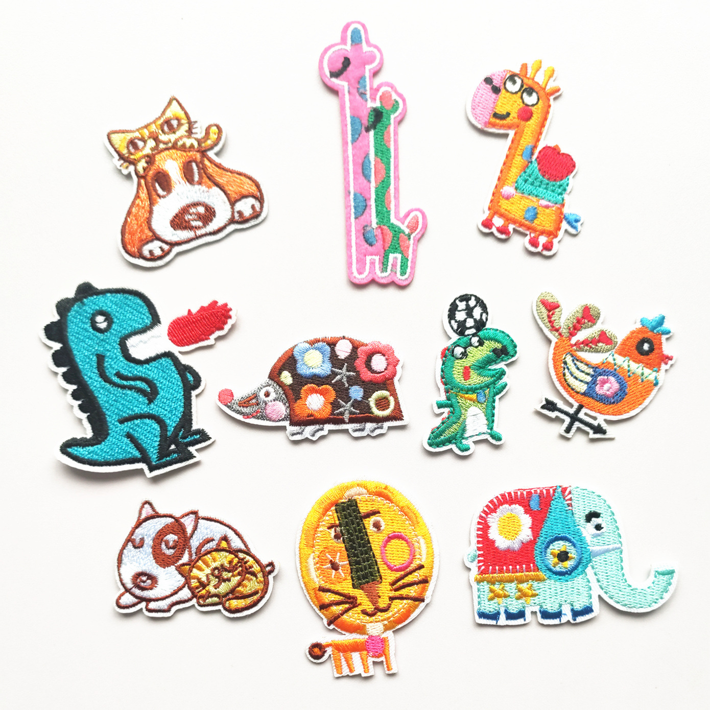 animal embroidery ironing sticker children's clothes patch sticker embroidery stamp hole patch decorative sticker