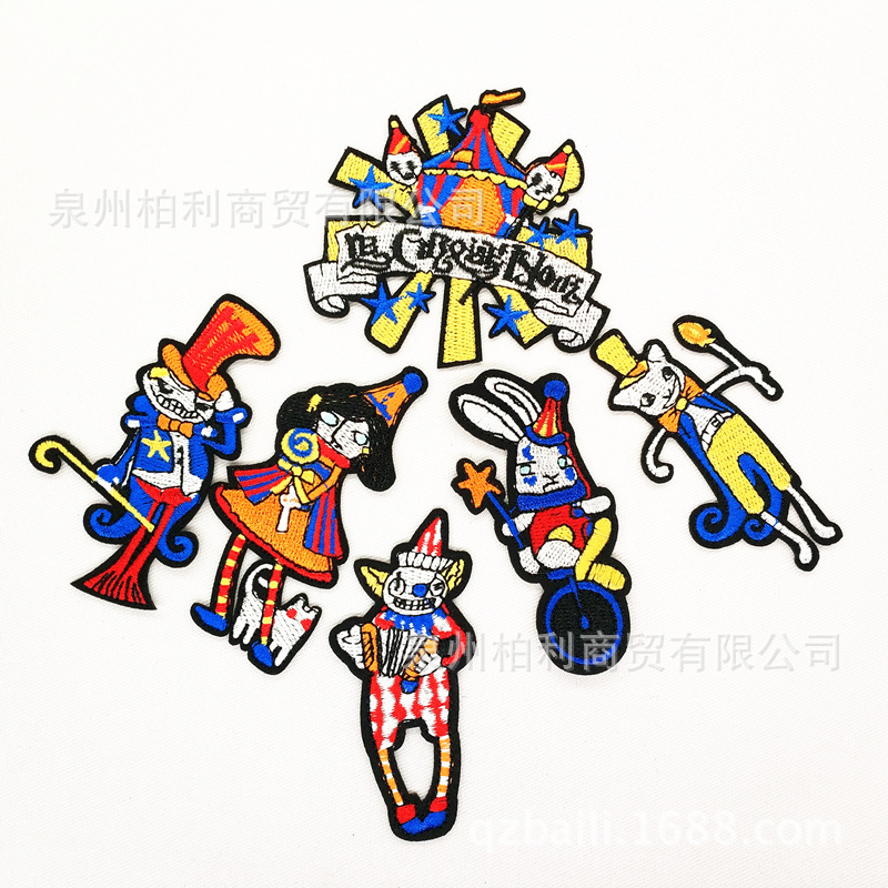 cloth sticker badge ghost head patches clothes jeans sticker cloth sticker embroidery decal cartoon cloth sticker