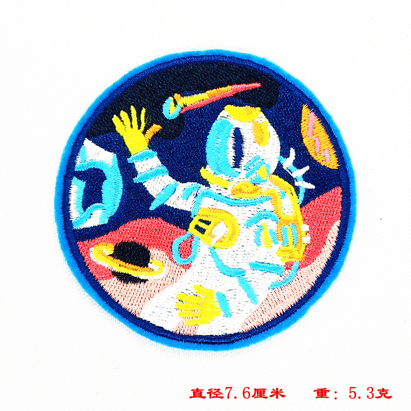 cloth sticker embroidery cartoon astronaut rocket embroidery cloth sticker embroidery cloth sticker ironing robot patch sticker