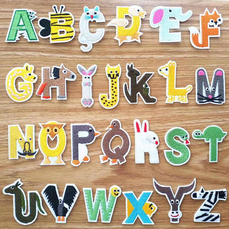 cloth sticker English letter patch sticker badge embroidery applique clothes jeans hole seam subsidy