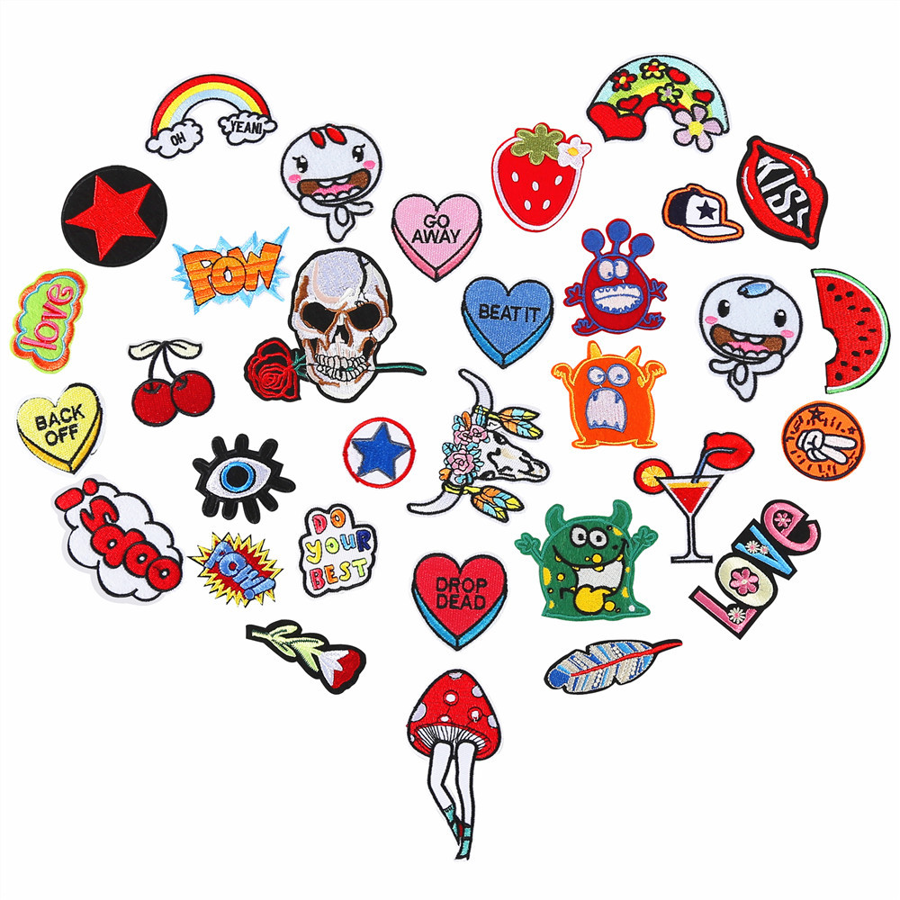 Color cartoon embroidery cloth sticker clothes Patch sticker pacth embroidery stamp Patch hole decorative sticker
