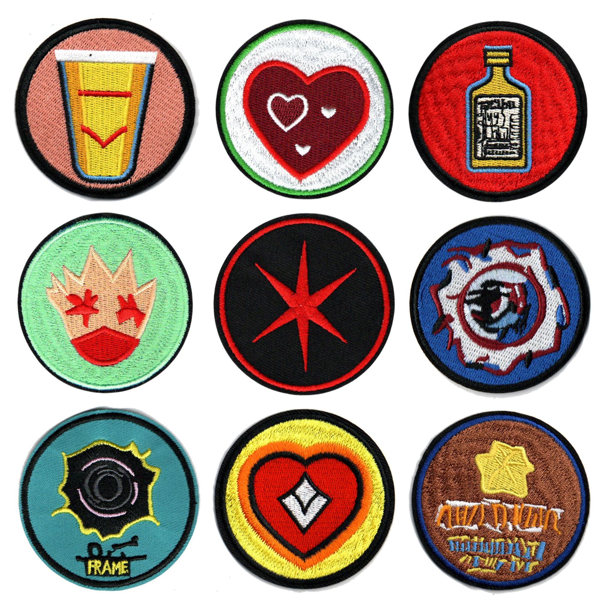 Cartoon  Love Embroidery Badge Patch Clothing Accessories Cloth Sticker Badge Round Decorative Patch Sticker