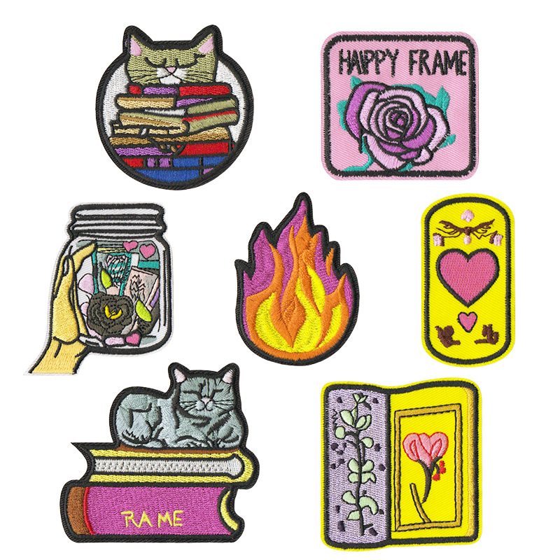 embroidery label letter skull patch sticker badge accessory supply clothing accessories embroidery cloth sticker