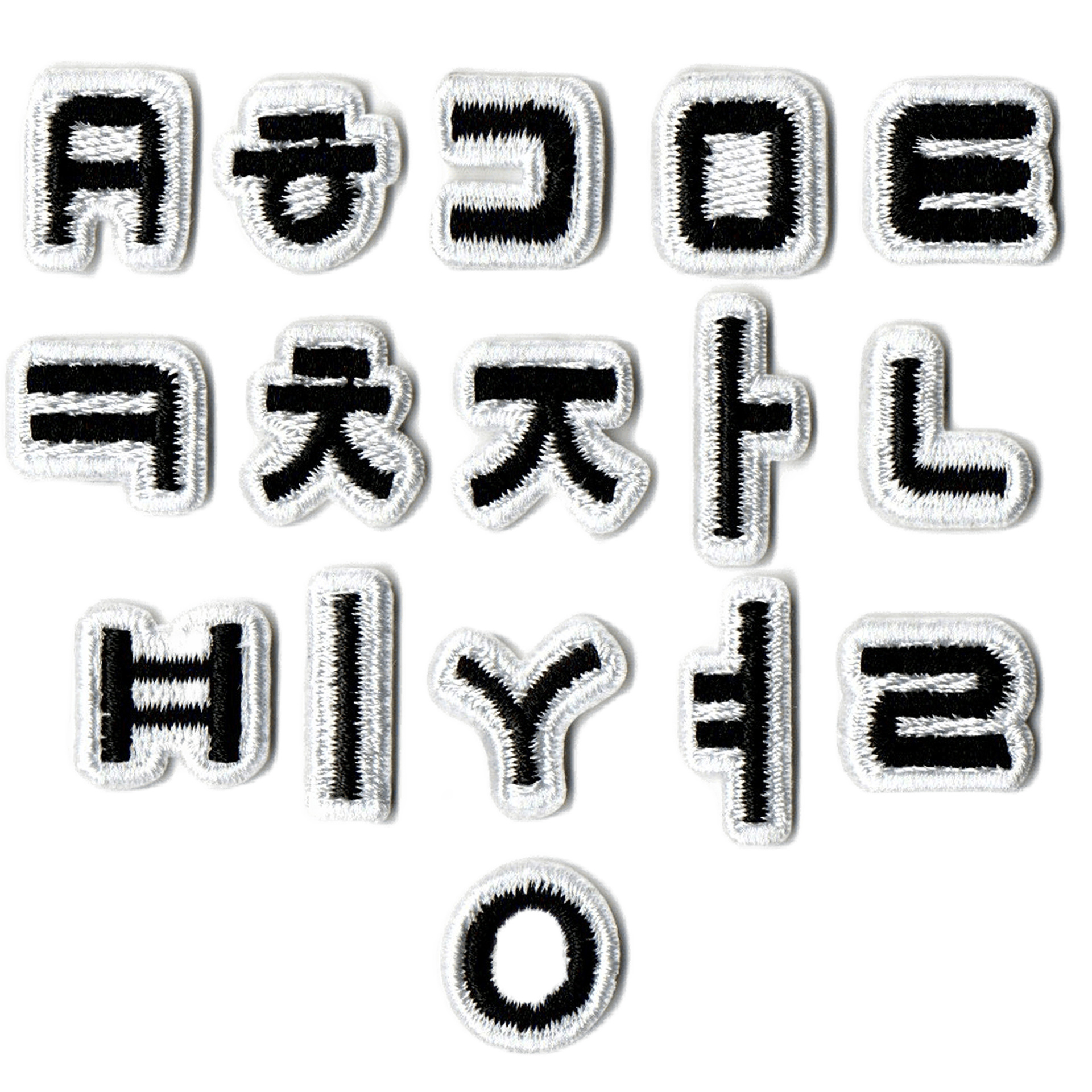 Small black English letters cloth sticker embroidery flower name mark jersey mark patch clothing accessories streamer letters