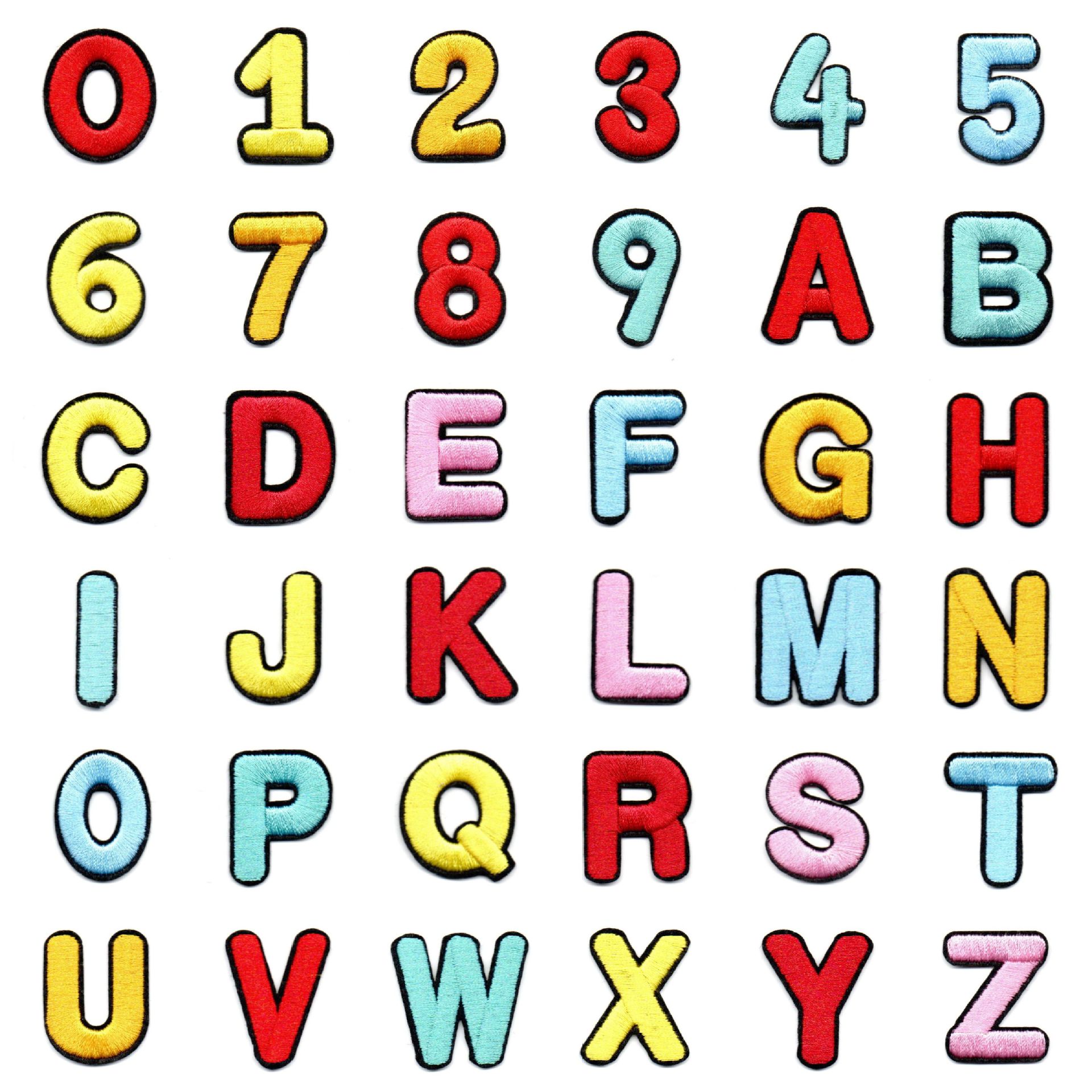 embroidery sticker A-Z color letter cloth sticker clothing clothes sticker ironing accessories embroidery stamp DIY patch sticker