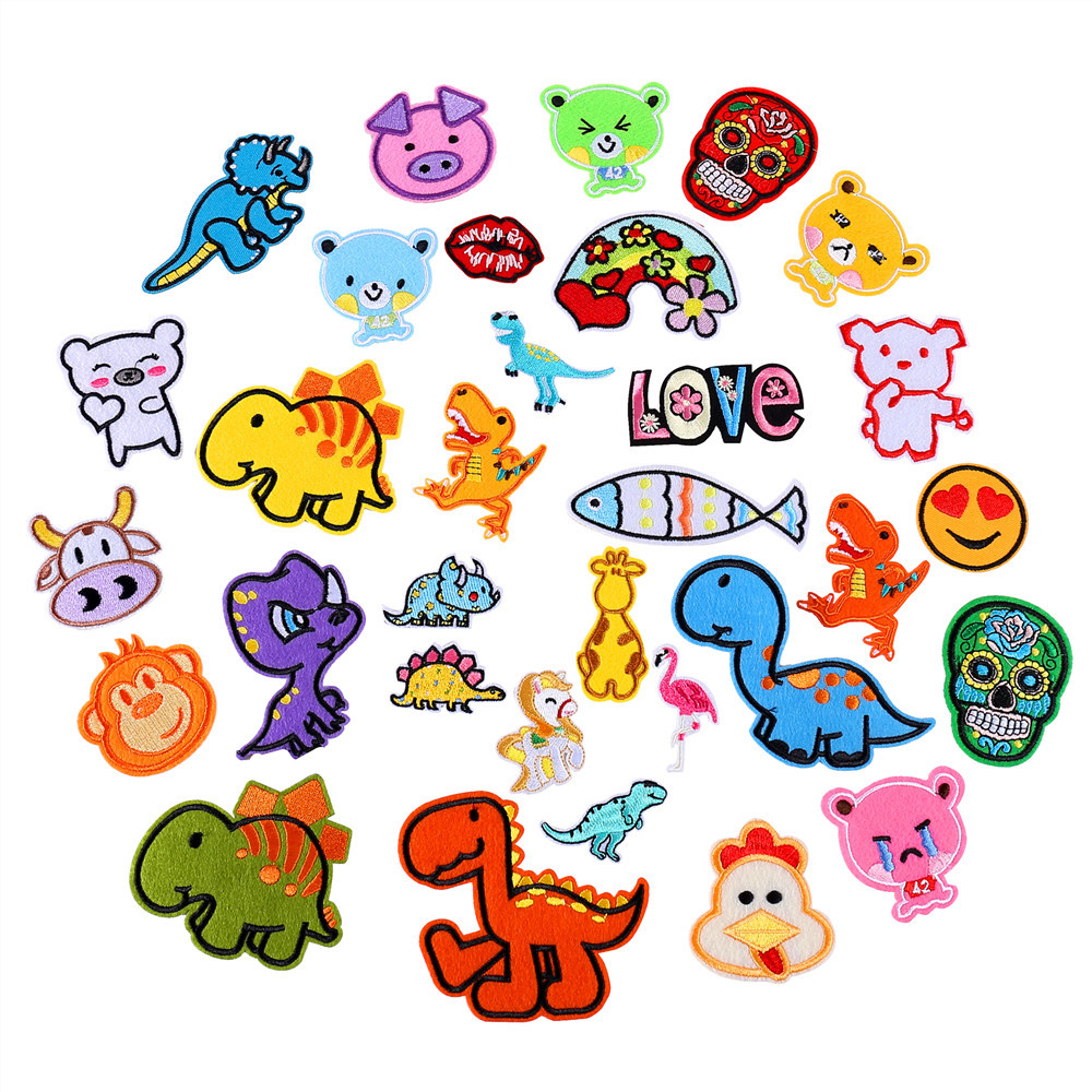 Color cartoon embroidery cloth sticker clothes Patch sticker pacth embroidery stamp Patch hole decorative sticker