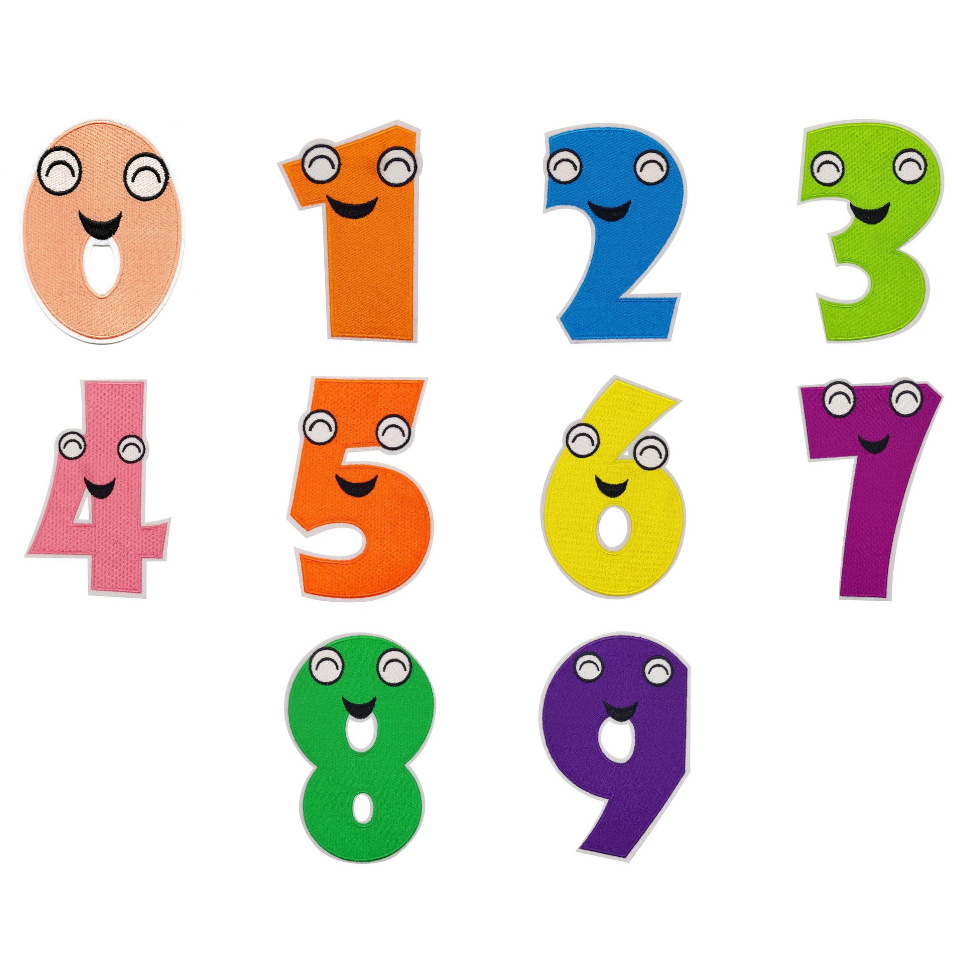 color 10 digital cloth stickers embroidery stickers jeans broken decorative patch stickers 0-9 digital decorative stickers