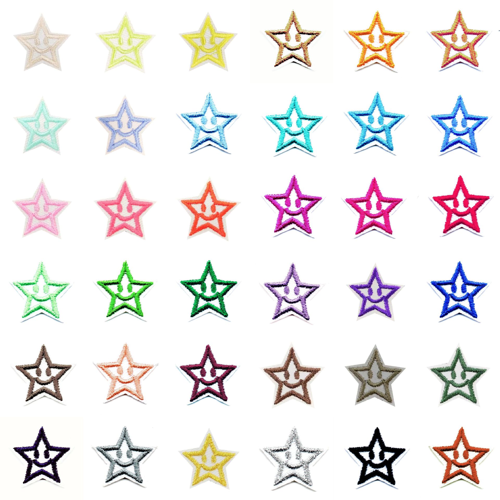 Color embroidery star red flag embroidery cloth sticker clothes pants decoration DIY cloth sticker self-adhesive patch sticker