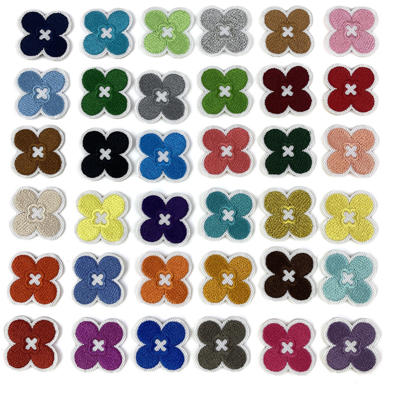 embroidery flower woven flower cloth sticker children's DIY hair jewelry material shoe bag patch sticker accessories