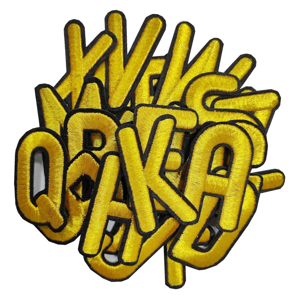 embroidery cloth sticker four colors 26 English letters patch sticker textile accessories embroidery sticker