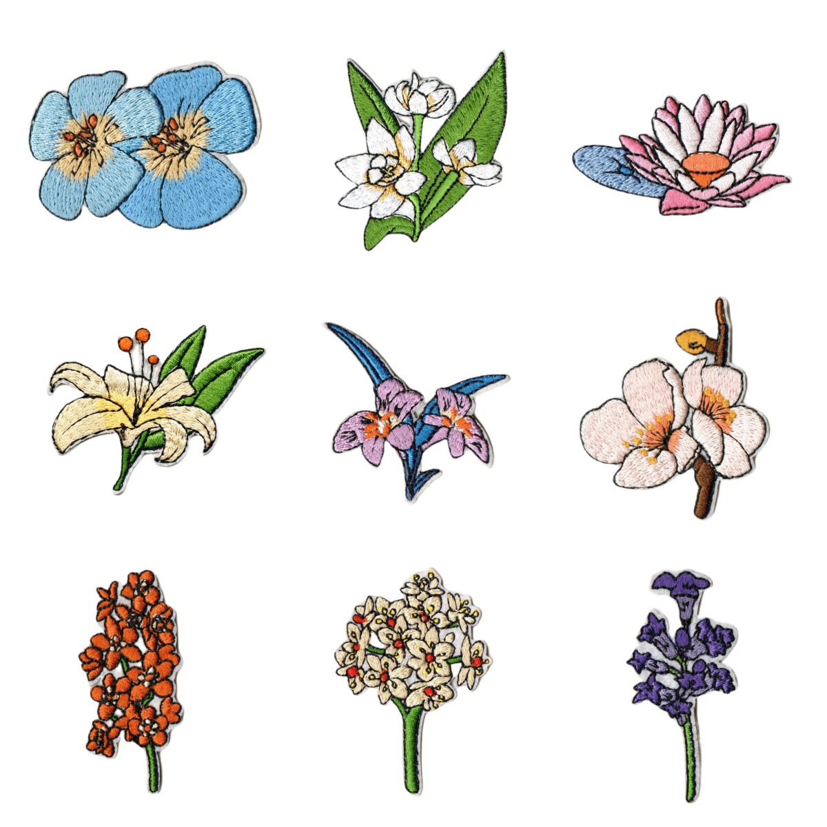 children's cartoon animation flower embroidery cloth sticker embroidery cartoon patch sticker badge clothing accessories