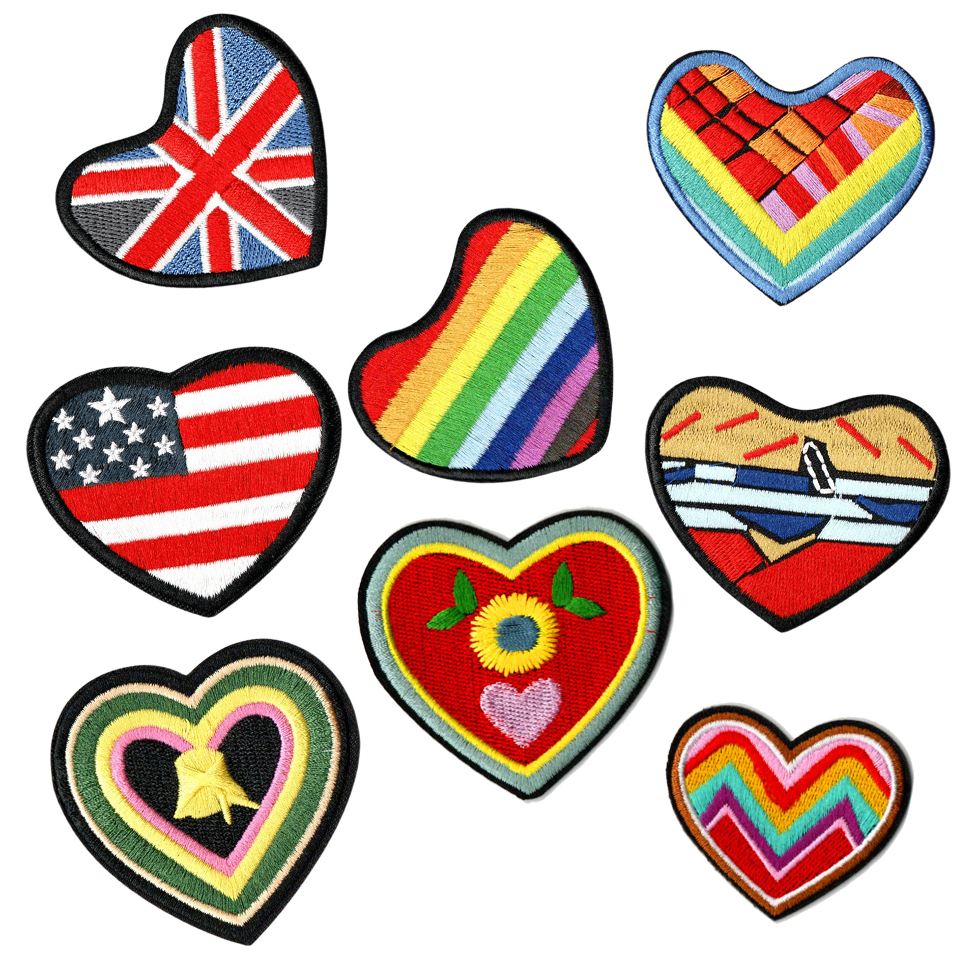 Cartoon Embroidery stamp flower clothing accessories clothes hole sticker decorative patch sticker love cloth