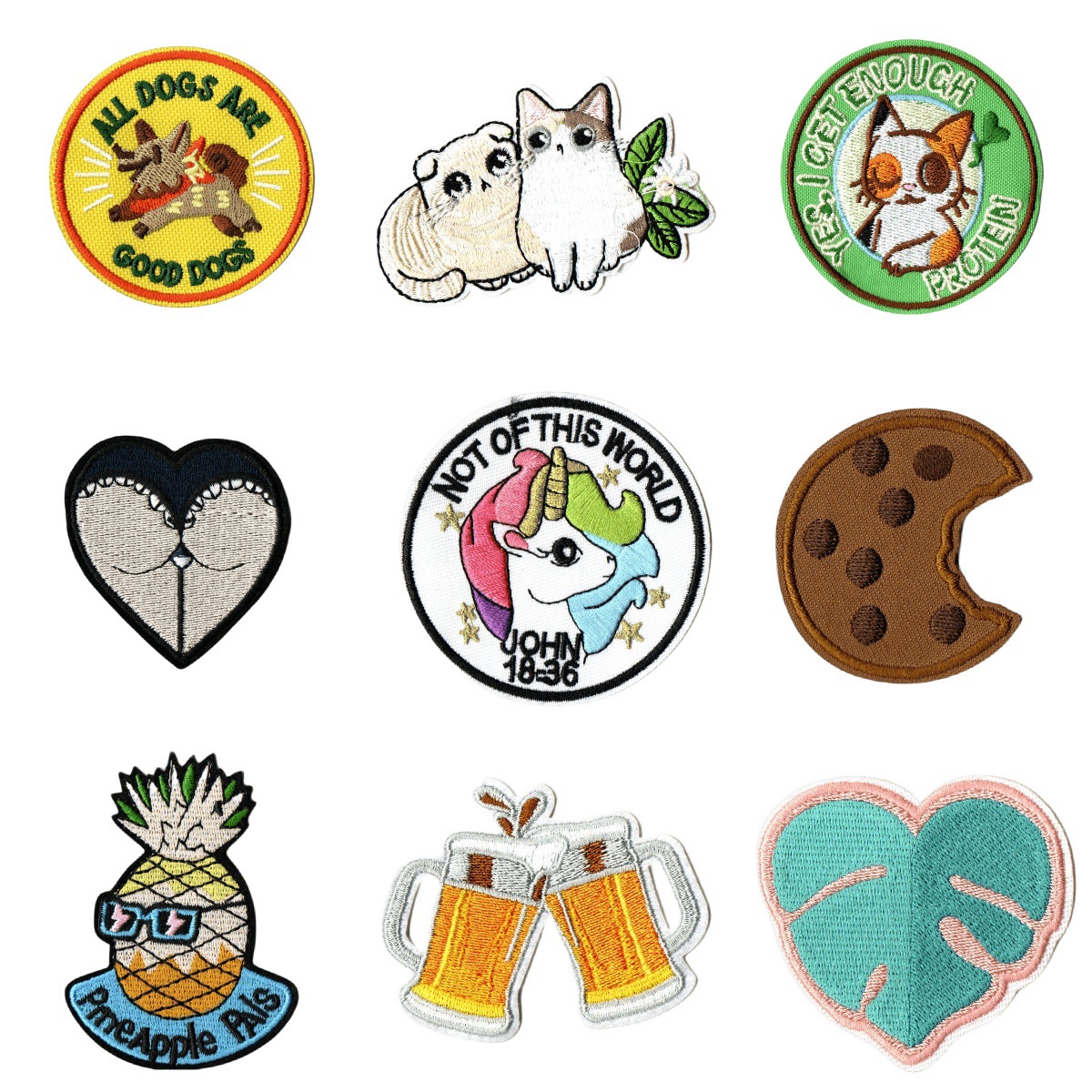 Embroidery Label Cartoon Planet Embroidery Cloth Sticker Bag Decorative Sticker Clothes Sticker Round Patch Sticker