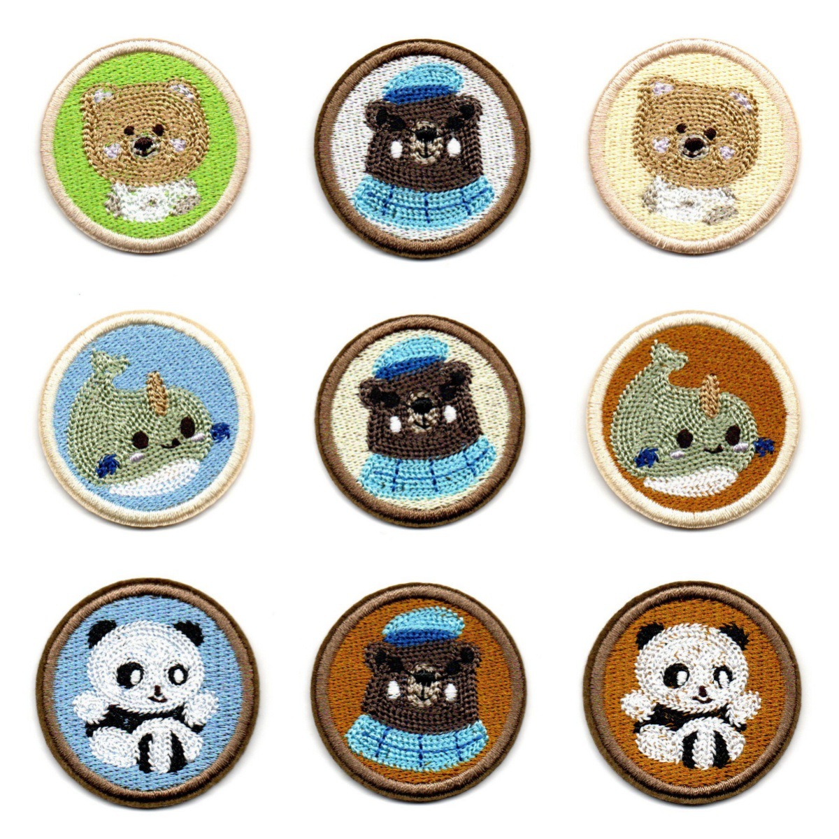 Cartoon bear full Embroidery tatami embroidery cloth sticker handmade down jacket patch sticker trademark