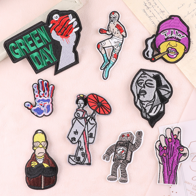 Cloth sticker cloth label embroidery badge character image clothing accessories  DIY patch sticker badge embroidery cloth sticker