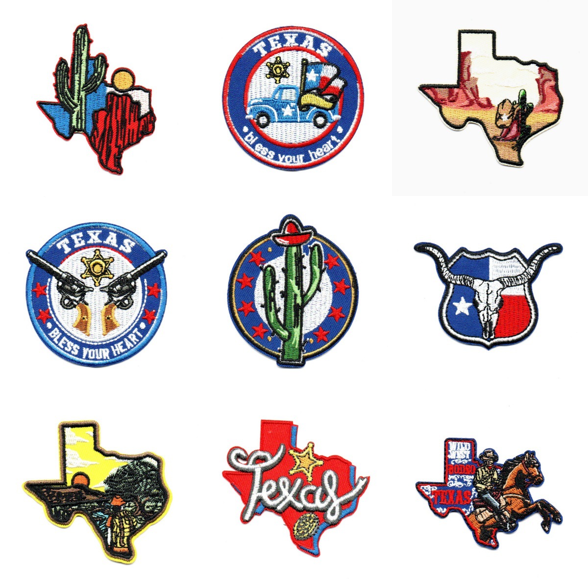 Embroidery cloth sticker badge patch sticker Texas theme accessories shoe and hat