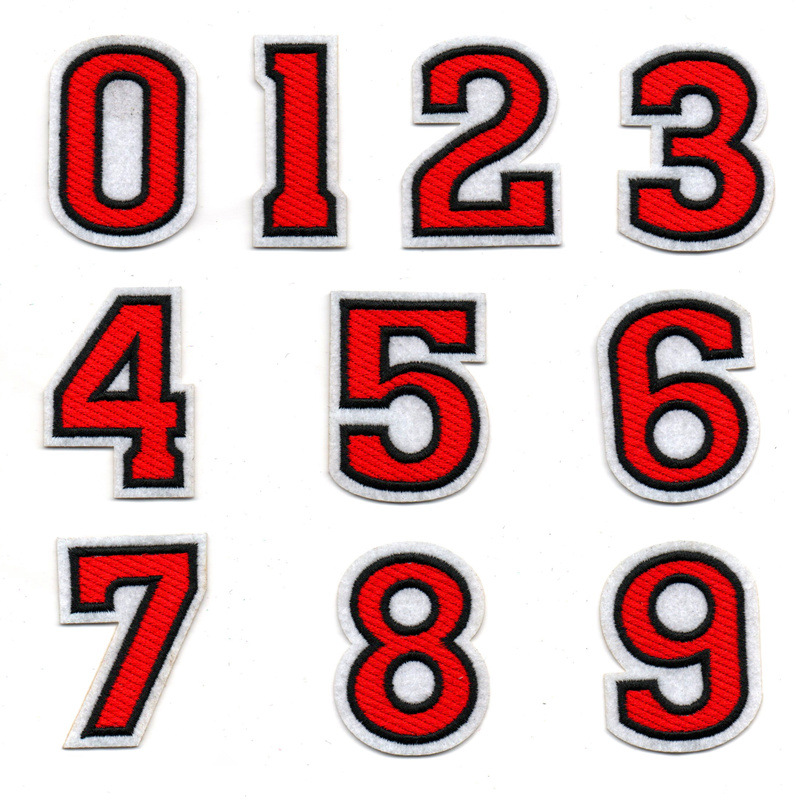 digital cloth stickers 0-9 micro-chapter cloth stickers embroidery stamps patch stickers clothing accessories