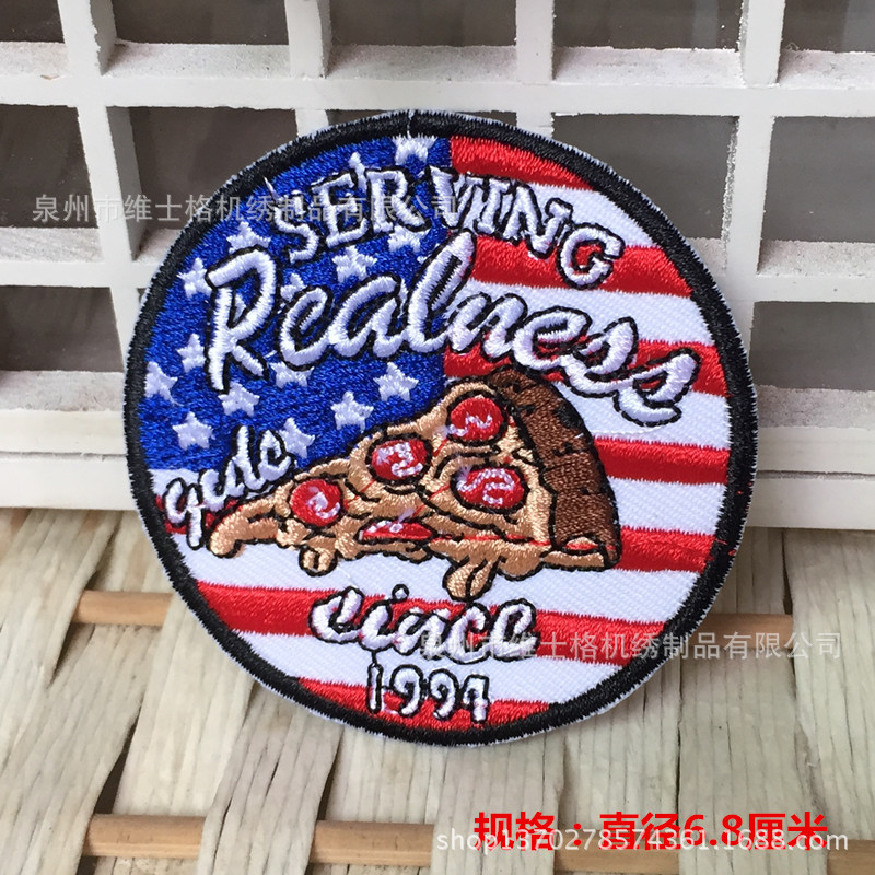 letter cloth sticker colored embroidery patch sticker badge English letter hole patch embroidery decorative sticker