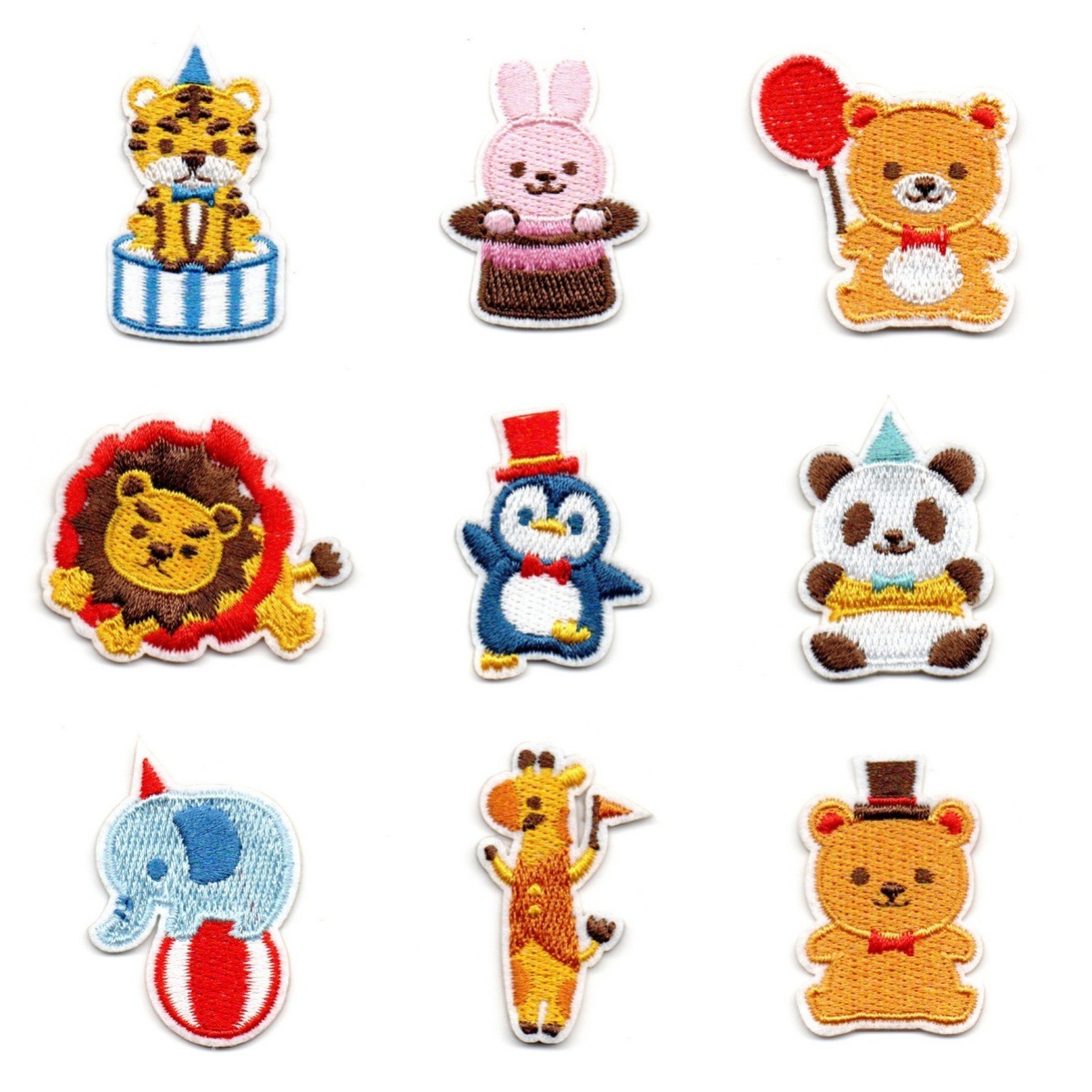 Lion cartoon animal elephant embroidery label children's clothing accessories accessories adhesive patch sticker embroidery cloth sticker