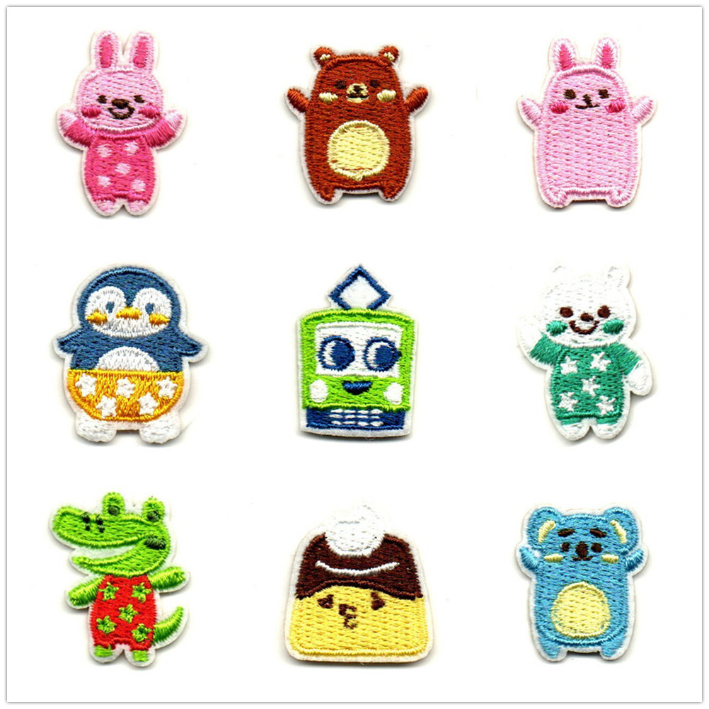 Cute cartoon animal embroidery cloth sticker clothing accessories animal patch sticker embroidery badge boy embroidery sticker