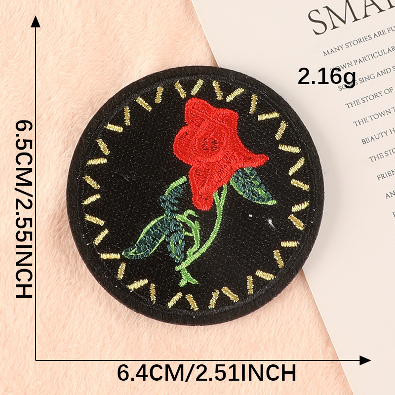 bird cloth sticker clothing round embroidery sticker ironing decorative accessories black embroidery stamp DIY patch sticker