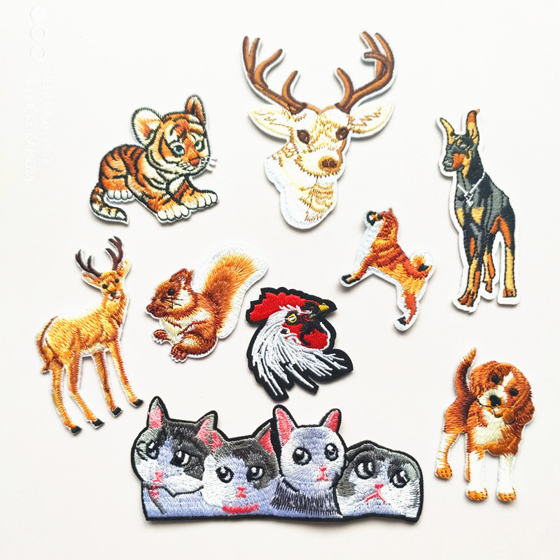 cat and dog animal cloth sticker embroidery patches decorative sticker versatile decoration can be sewn and ironed