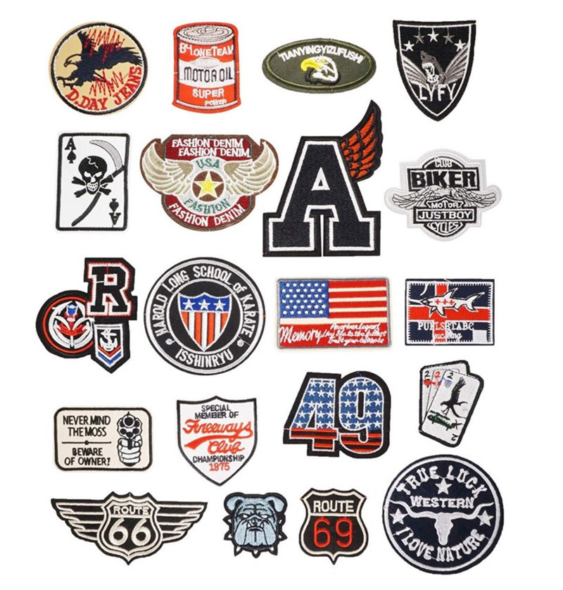 badge embroidery patch cloth sticker black decorative cloth sticker wings black cloth ironing sticker patch sticker