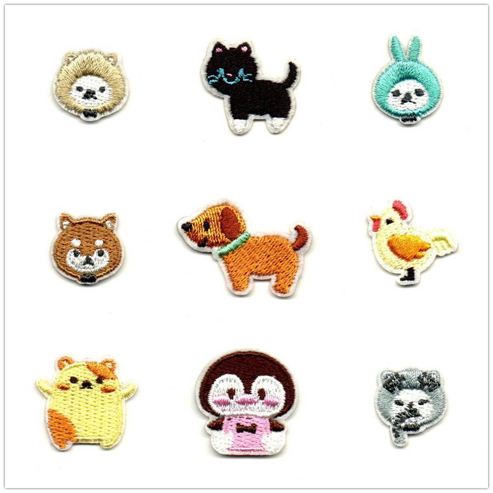 embroidered cloth stickers children's cute animals puppies cloth stickers patch stickers bags hats decorative patch stickers