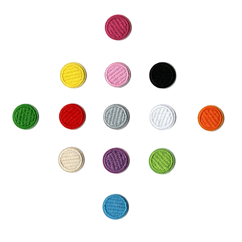 Small multicolor Round Classic Embroidery Flower patches Cloth Sticker Embroidery Label Clothes Mending Hole Decoration