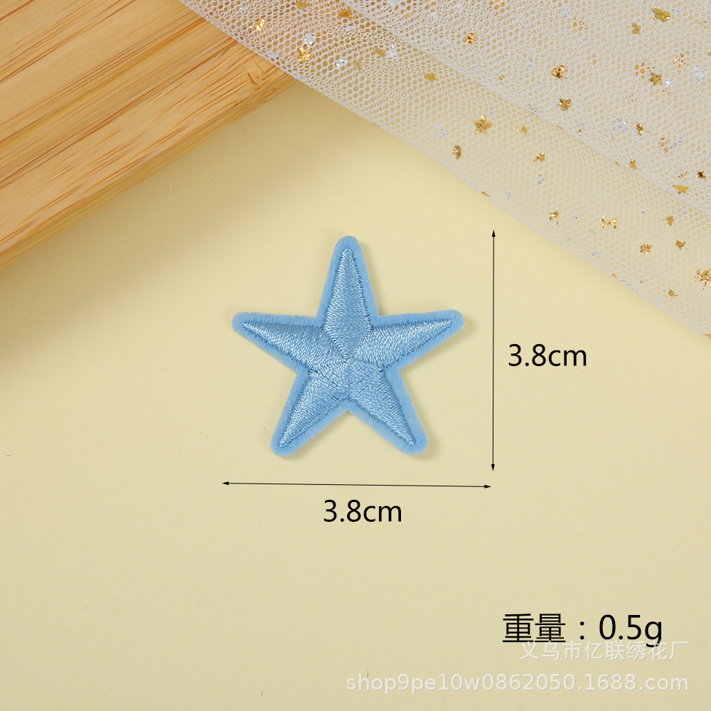 star cloth sticker embroidery sticker multicolor clothing accessories military training uniform hat decoration