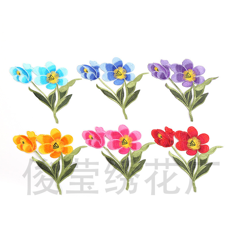 flower embroidery iron on patches cloth sticker for clothes t thirt hat socks, ironing stickers patches #9