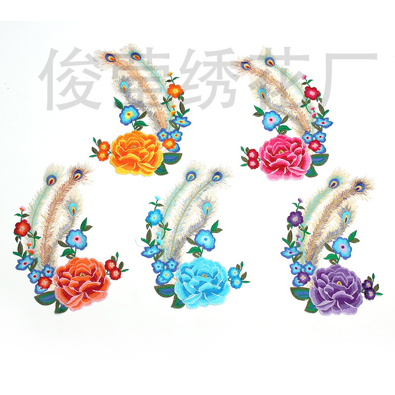 flower embroidery iron on patches cloth sticker for clothes t thirt hat socks, ironing stickers patches #2