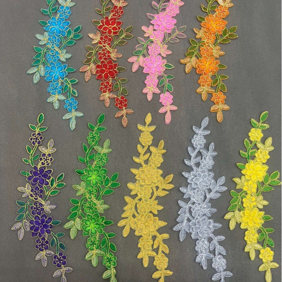 flower embroidery iron on patches cloth sticker for clothes t thirt hat socks, ironing stickers patches #41