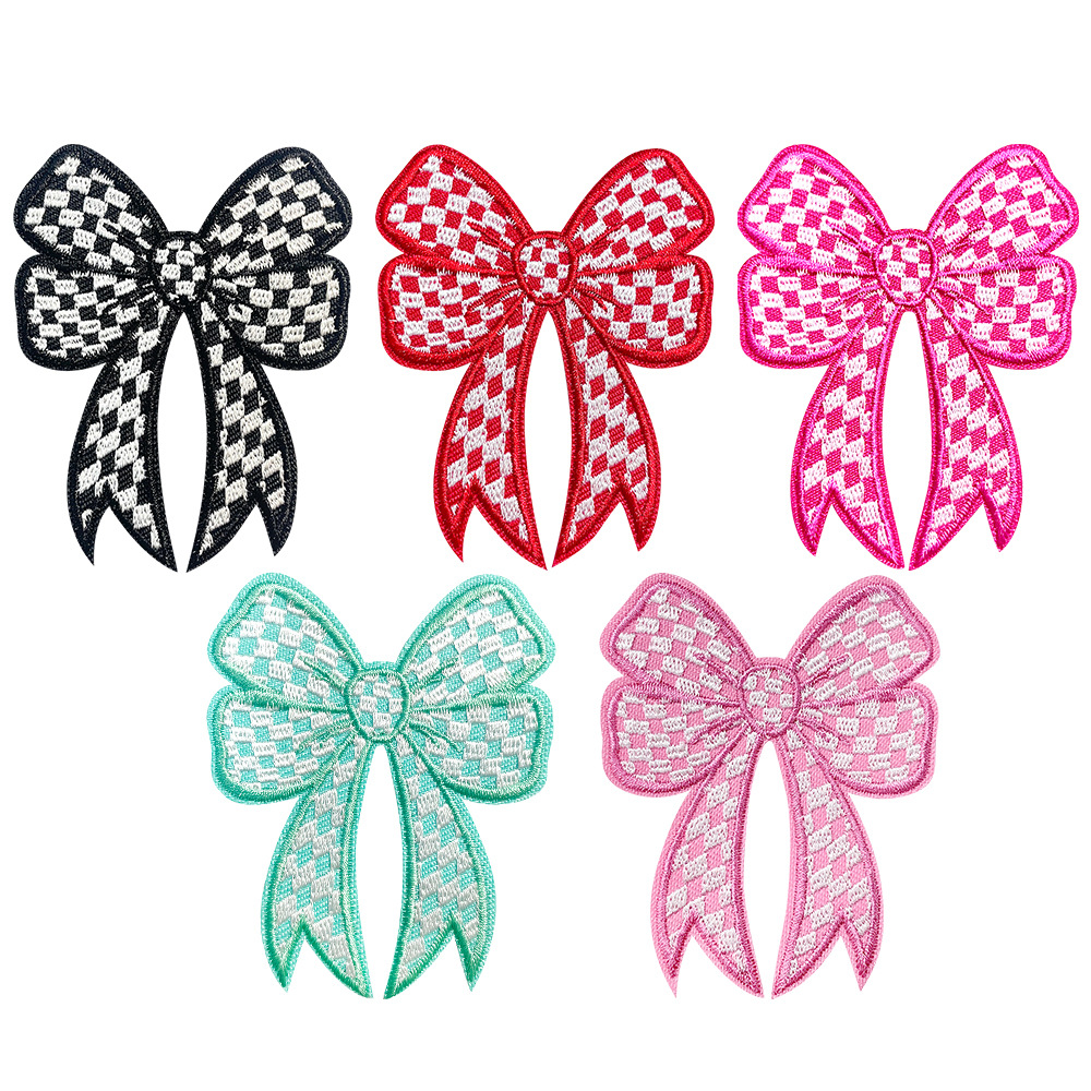 bow chenille towel embroidery clothes patch sticker embroidery cloth sticker