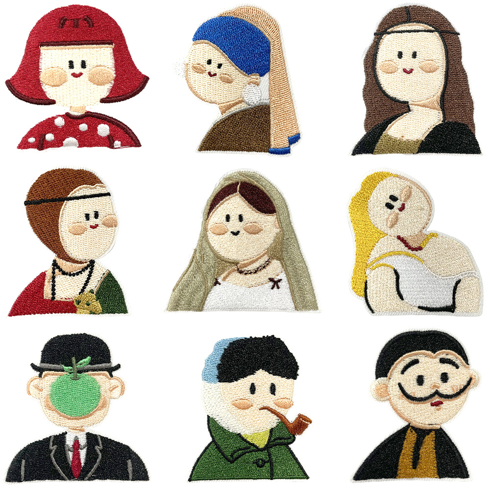 world famous painting series cloth sticker Iron on Patches standard adhesive ironing wholesale spot clothes accessories
