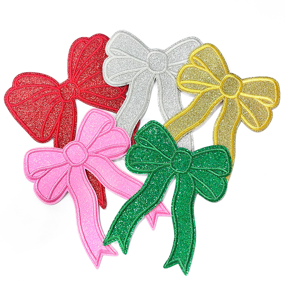 5 Split bow style Bow embroidery patch Ironing embroidery patch, embroidery sticker